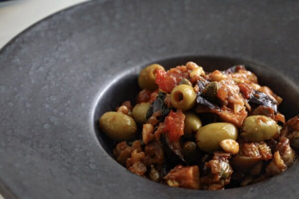 【イタリア郷土料理】Caponata：シチリア風揚げ茄子の甘酢煮【本格イタリア料理レシピ】